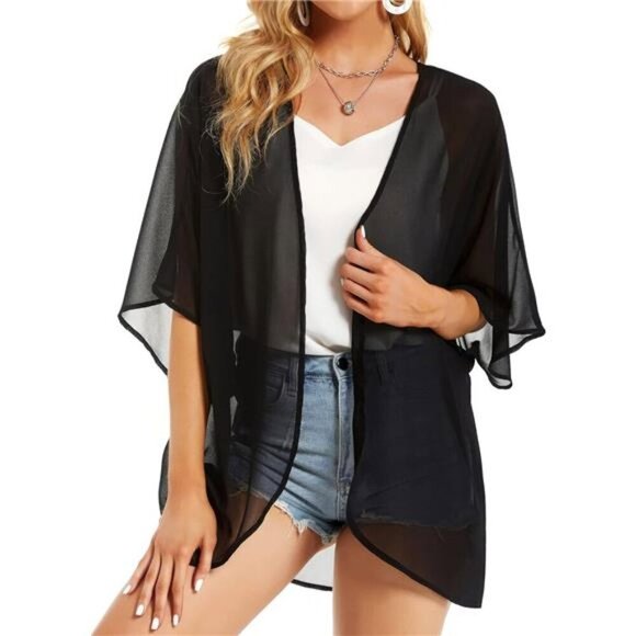 Other - Womens Hawaiian Chiffon Kimono Cardigan Floral Cover Up Top